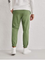 Men Slant Pocket Solid Pants