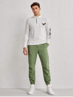 Men Slant Pocket Solid Pants