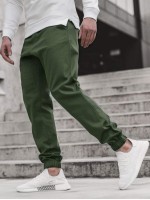 Men Solid Button Front Pants