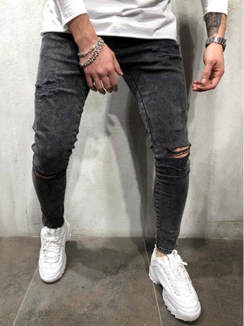 Men Ripped Skinny Jeans