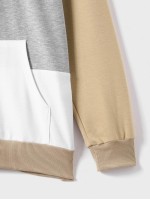 Men Cut And Sew Kangaroo Pocket Hoodie