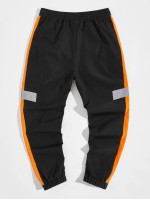 Men Contrast Side Seam Sweatpants