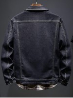 Men Flap Pocket Denim Jacket