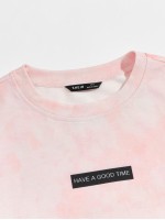 Men Slogan Graphic Tie Dye Pullover