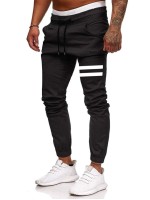 Men Stripe Drawstring Waist Pants