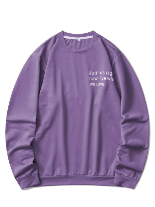 Men Slogan Graphic Sweatshirt