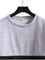 Men Color Block Round Neck Sweatshirt