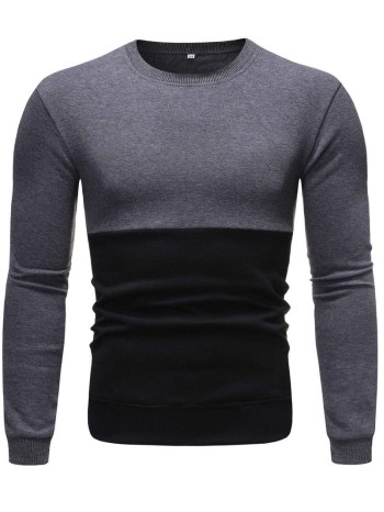 Men Color Block Round Neck Sweatshirt