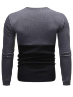 Men Color Block Round Neck Sweatshirt