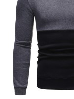 Men Color Block Round Neck Sweatshirt