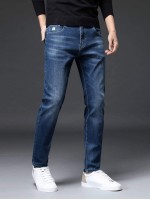 Men Cat Whisker Straight Leg Jeans