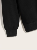 Men Letter And Car Print Sweatshirt & Sweatpants