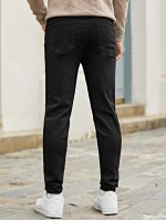 Men Slant Pocket Tapered Jeans