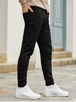 Men Slant Pocket Tapered Jeans