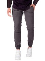 Men Drawstring Waist Tapered Pants