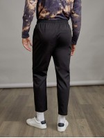 Men Drawstring Waist Slant Pocket Pants