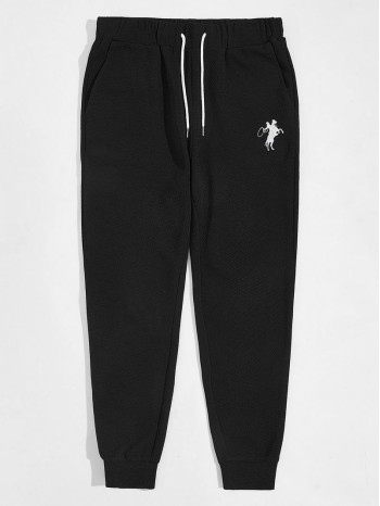 Men Graphic Embroidery Sweatpants