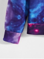 Men Tie Dye and Splash Print Pullover