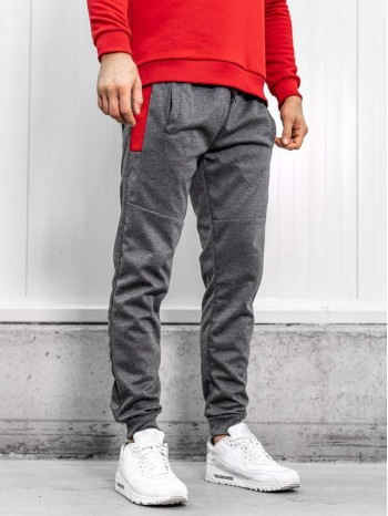 Men Contrast Panel Side Sweatpants