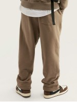 Men Patched Detail Drawstring Waist Pants