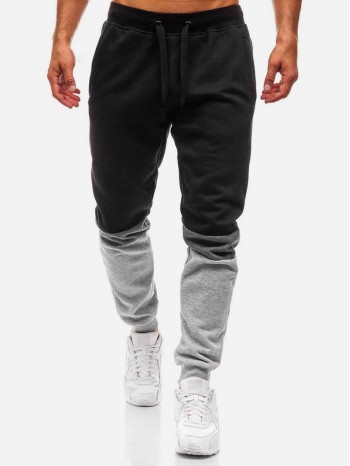 Men Cut And Sew Panel Drawstring Waist Pants