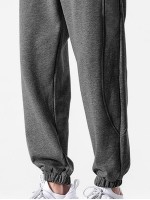 Men Solid Elastic Waist Sweatpants