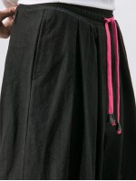 Men Drawstring Waist Harem Trousers