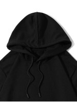 Men 3pcs Kangaroo Pocket Drawstring Hoodie