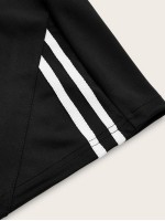 Men Side Stripe Drawstring Athletic Shorts