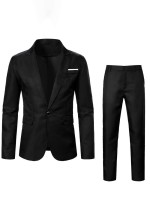 Men Single Button Blazer & Trousers Suit