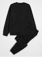 Men Color Block Sweatshirt & Sweatpants