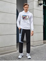 Men Contrast Flap Pocket Patched Trousers