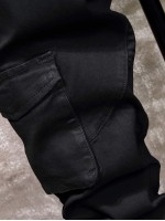 Men Flap Pocket Solid Jeans