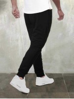 Men Varsity Striped Drawstring Joggers