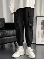 Men Side Flap Pocket Cargo Trousers