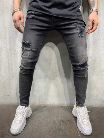 Men Ripped Pocket Detail Jeans