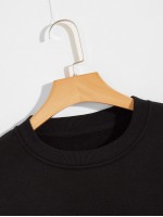 Men Cut And Sew Drop Shoulder Sweatshirt