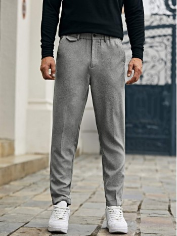 Men Solid Tailored Pants