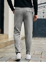 Men Solid Tailored Pants