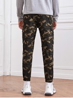 Men Flap Pocket Camo Cargo Pants