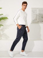 Men Button Fly Slant Pocket Corduroy Pants