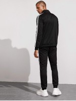 Men Side Stripe Zip Up Tracksuit