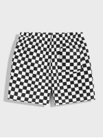 Men Slant Pocket Checked Shorts