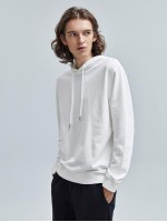 Men Solid Drawstring Hoodie