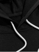 Men Colorblock Drawstring Hoodie & Sweatpants