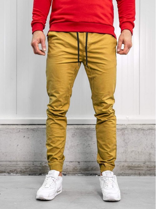 Men Solid Tapered Pants