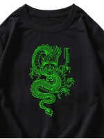 Men Chinese Dragon Print Sweatshirt