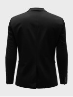 Men Solid Single Button Blazer & Tailored Pants