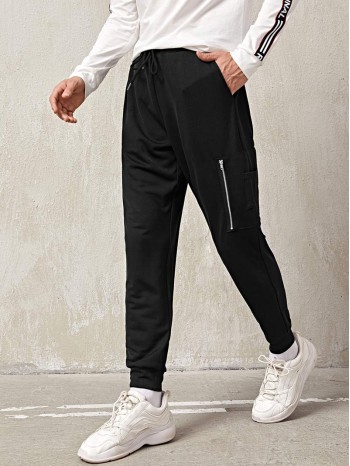 Men Zipper Pocket Joggers