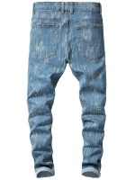 Men Solid Zip Detail Skinny Jeans